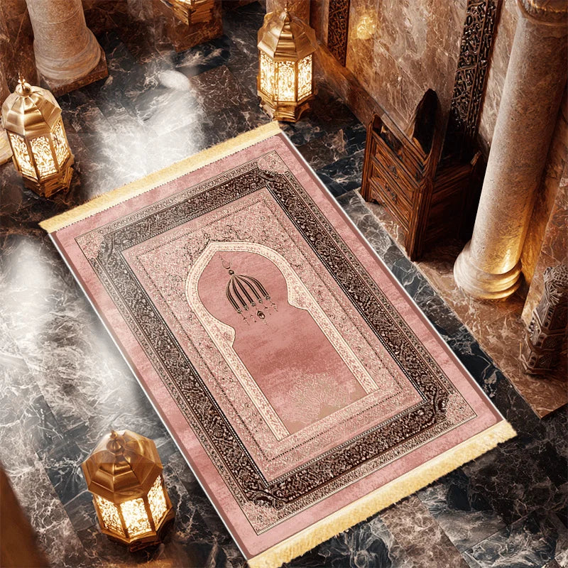 VIKAMA Oriental Prayer Mat: Comfortably Soft and Warm with Non-Slip Surface, Suitable for Muslim Pilgrimage Activities