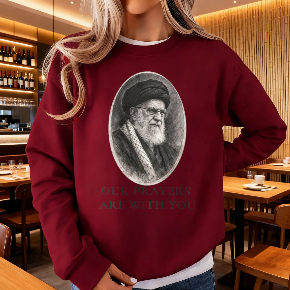 Our Prayers Are with You Shirt Peace Message Tee  Iranian Heritage Solidarity Pullover No War with Iran Sweater Ali Khamenei Top