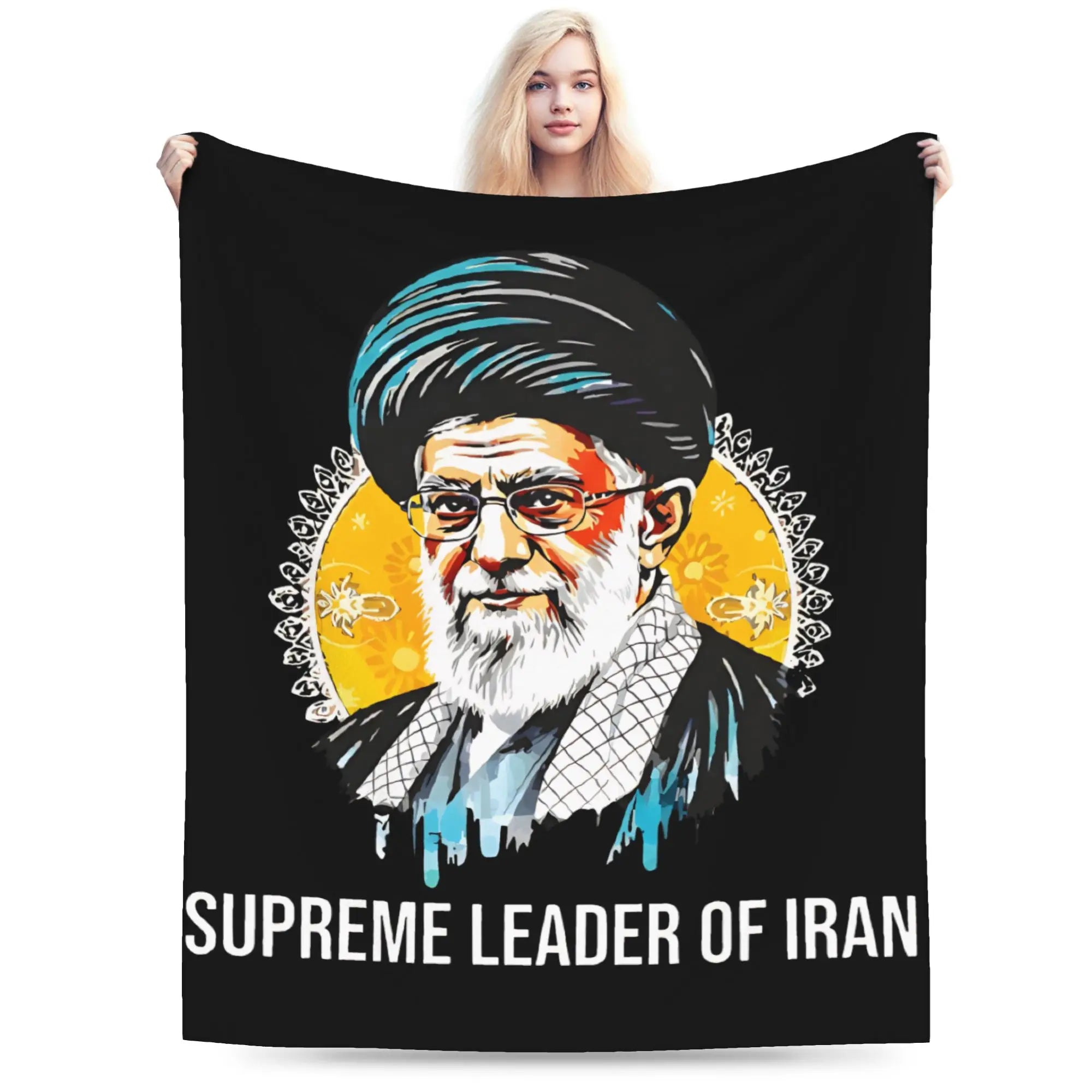 Ali Khamenei RIP A Brave Leader Of Iran 1939 2026 Warm Comfy Blanket For Chair Sofa Bed  Throw Blanket Winter Flannel Bedspread