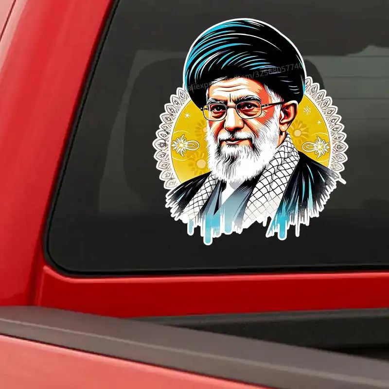 Ali Khamenei Iran - Supreme Leader Car Sticker Self-adhesive Decal For Automotive Rear Window And Bumper Waterproof Sticker Y420