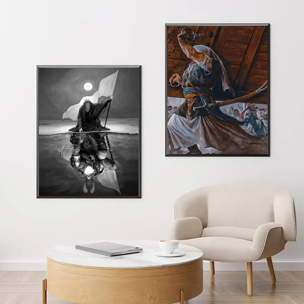 Imam Hussain Ali art anime Poster HD Versatile Waterproof Wall Art Self-Adhesive