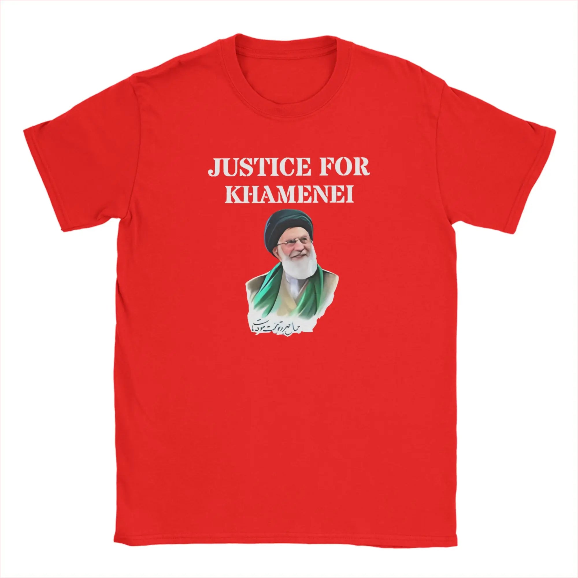 Ali Khamenei Pure Cotton T-Shirt For Men Summer  Aesthetic T-Shirts O Neck Fashion Tee Shirt Plus Size Hot Sale Clothing