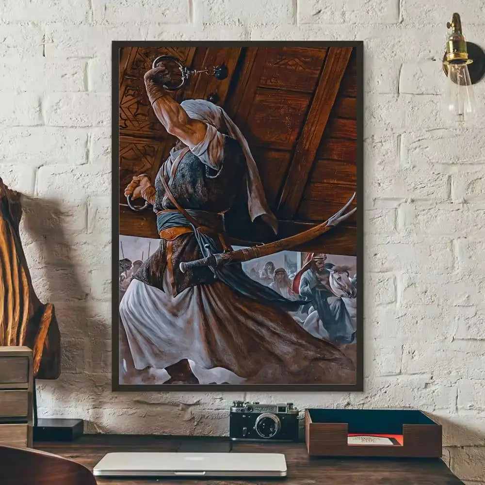 Imam Hussain Ali art anime Painting Calligraphy Anti-wrinkle Canvas Poster Wall Art Print Home Decor