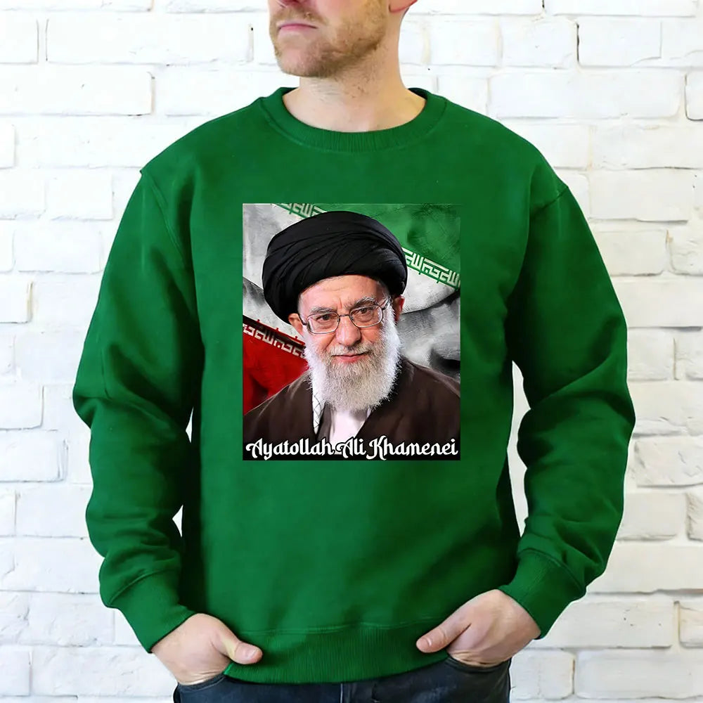 2026 Ayatollah Khomeini Baju Kaos Distro Man Hoodies Tokoh Iran Ali Khamenei TopsAyatollah Supreme Leader of Iran Sweatshirts