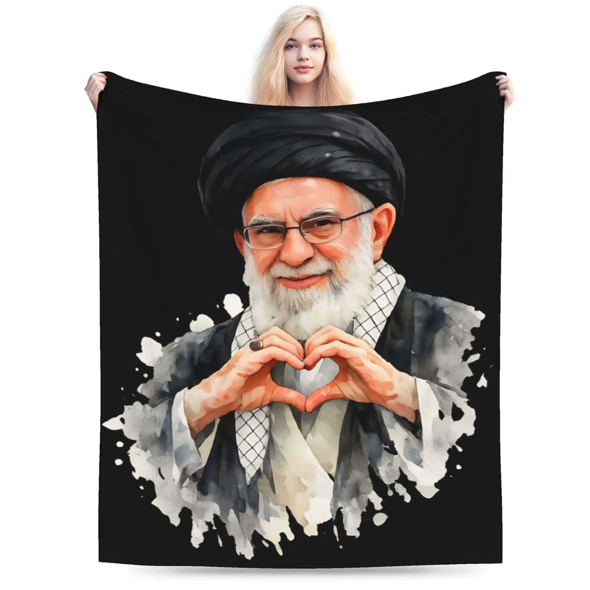 Ali Khamenei RIP A Brave Leader Of Iran 1939 2026 Warm Comfy Blanket For Chair Sofa Bed  Throw Blanket Winter Flannel Bedspread