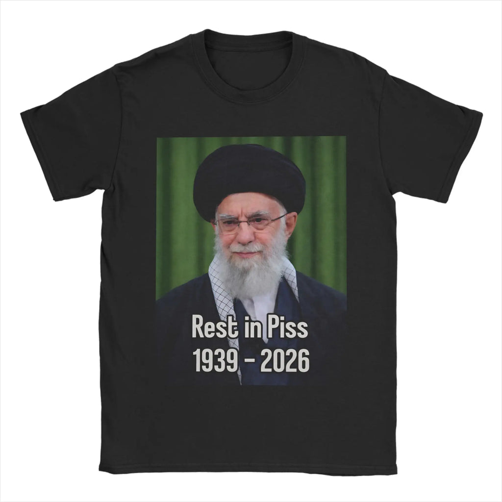 Graphic Printing We Love You Ayatollah RIP 1939-2026 IRAN Ali Khamenei T Shirt for Men's Clothing Women Summer Cotton T Shirt