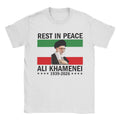 Pray for Ali Khamenei T-Shirt Summer Hippie T-Shirts Men Pure Cotton Round Neck 4XL 5XL 6XL Top Tees Short Sleeve Y2K Fun Tshirt