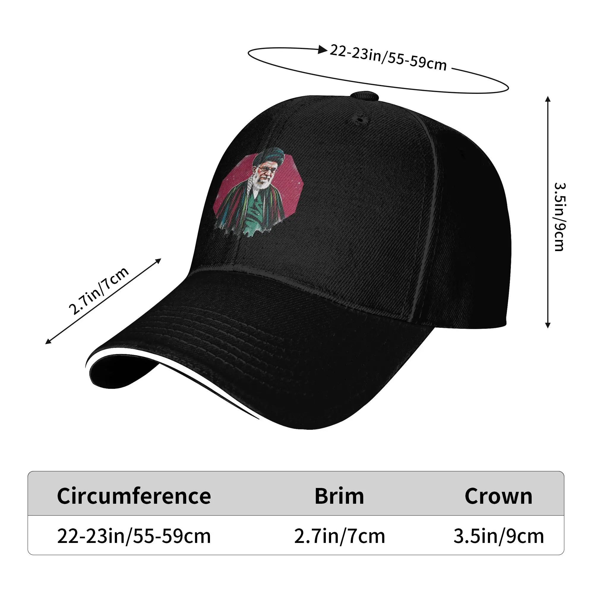 Ali K-Khamenei  Baseball Cap  Vintage Couple Women Trucker Hat Sun Design Running Hippie Baseball Caps Gift Idea