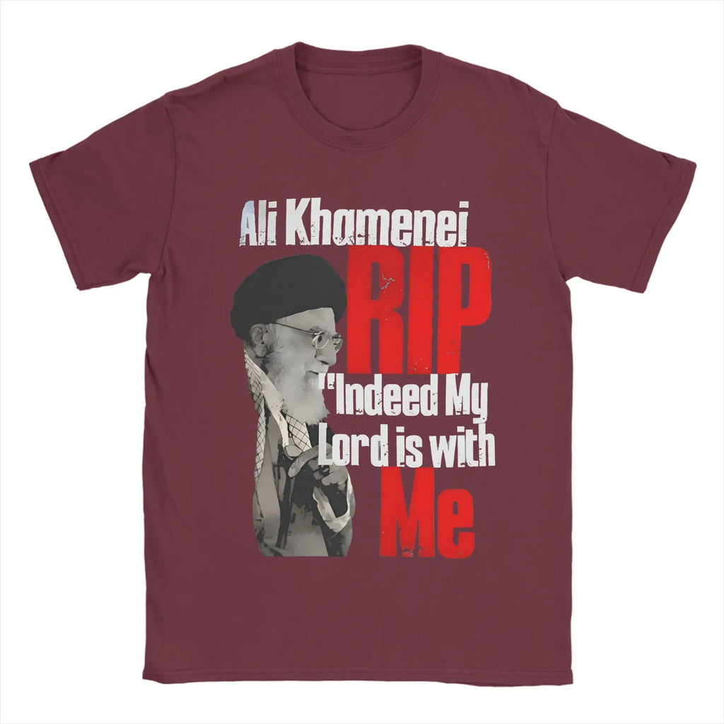 Harajuku T-Shirt RIP Iran Ali Khamenei Cotton T-Shirts Iranian Leader  Leisure Tee Shirt for Couple Beach Short Sleeve Top Tees