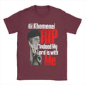 Harajuku T-Shirt RIP Iran Ali Khamenei Cotton T-Shirts Iranian Leader  Leisure Tee Shirt for Couple Beach Short Sleeve Top Tees