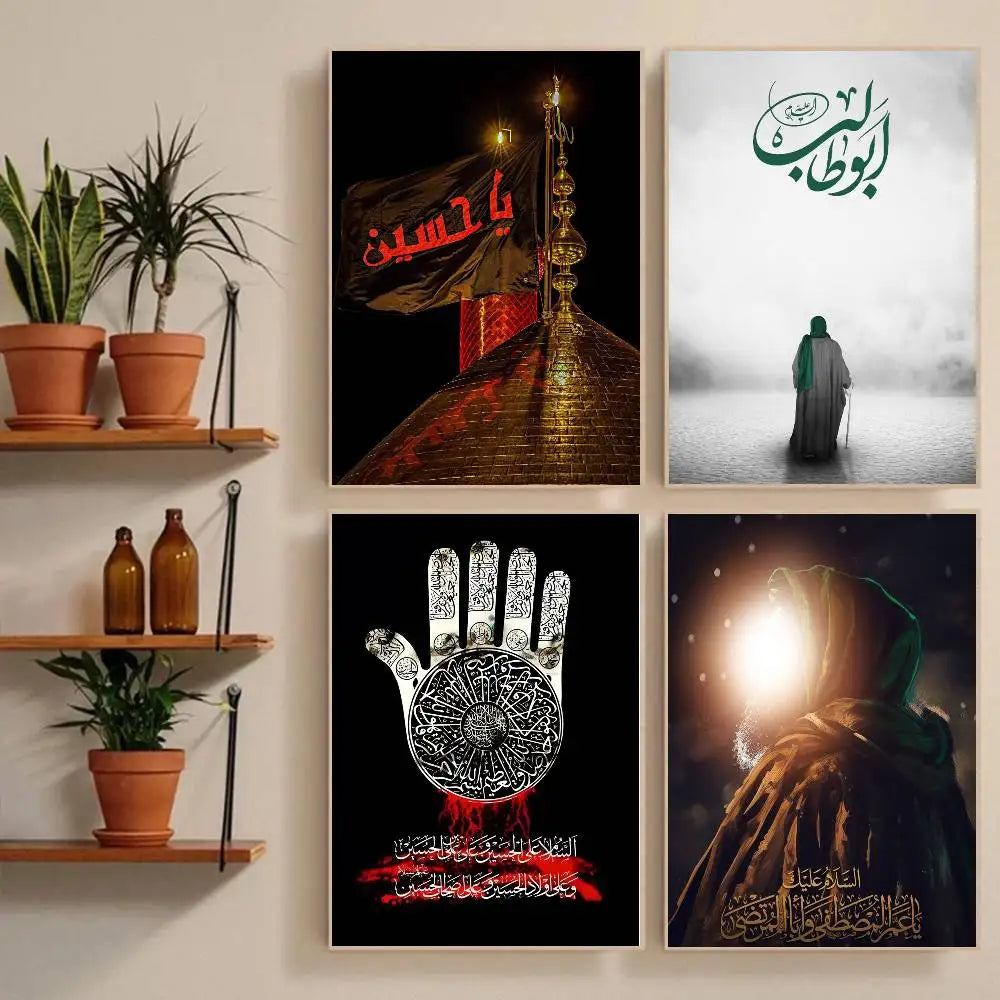 Imam Hussain Ali Poster Sticker Print Waterproof Wall Art For Living Room Bedroom Home Decor