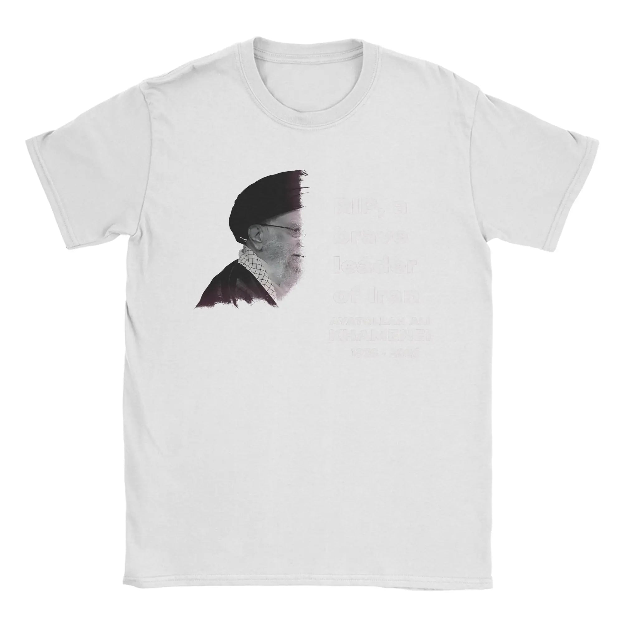 RIP Iran Ali Khamenei T-Shirt Summer Iranian Leader T-Shirts Pure Cotton Tee Shirt For Men's Short Sleeve Casual Top Tees