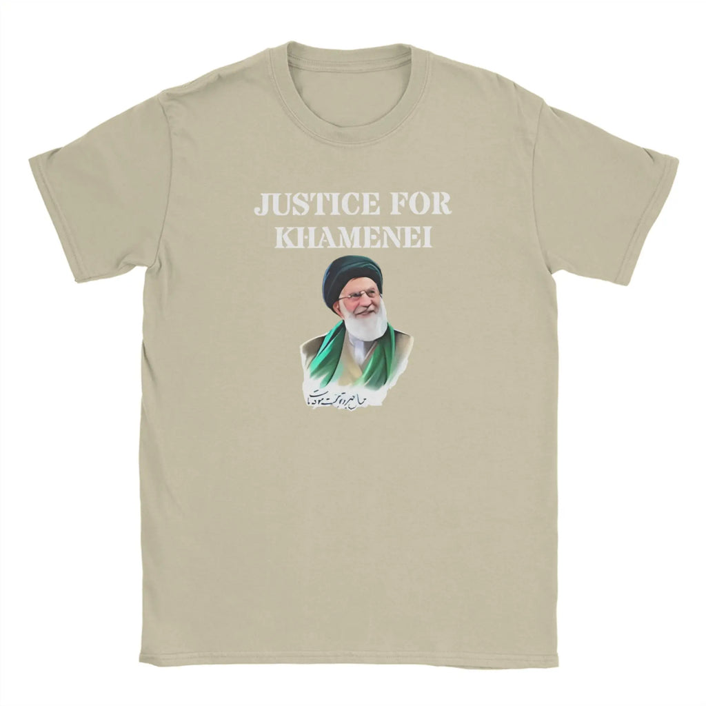 Ali Khamenei Pure Cotton T-Shirt For Men Summer  Aesthetic T-Shirts O Neck Fashion Tee Shirt Plus Size Hot Sale Clothing