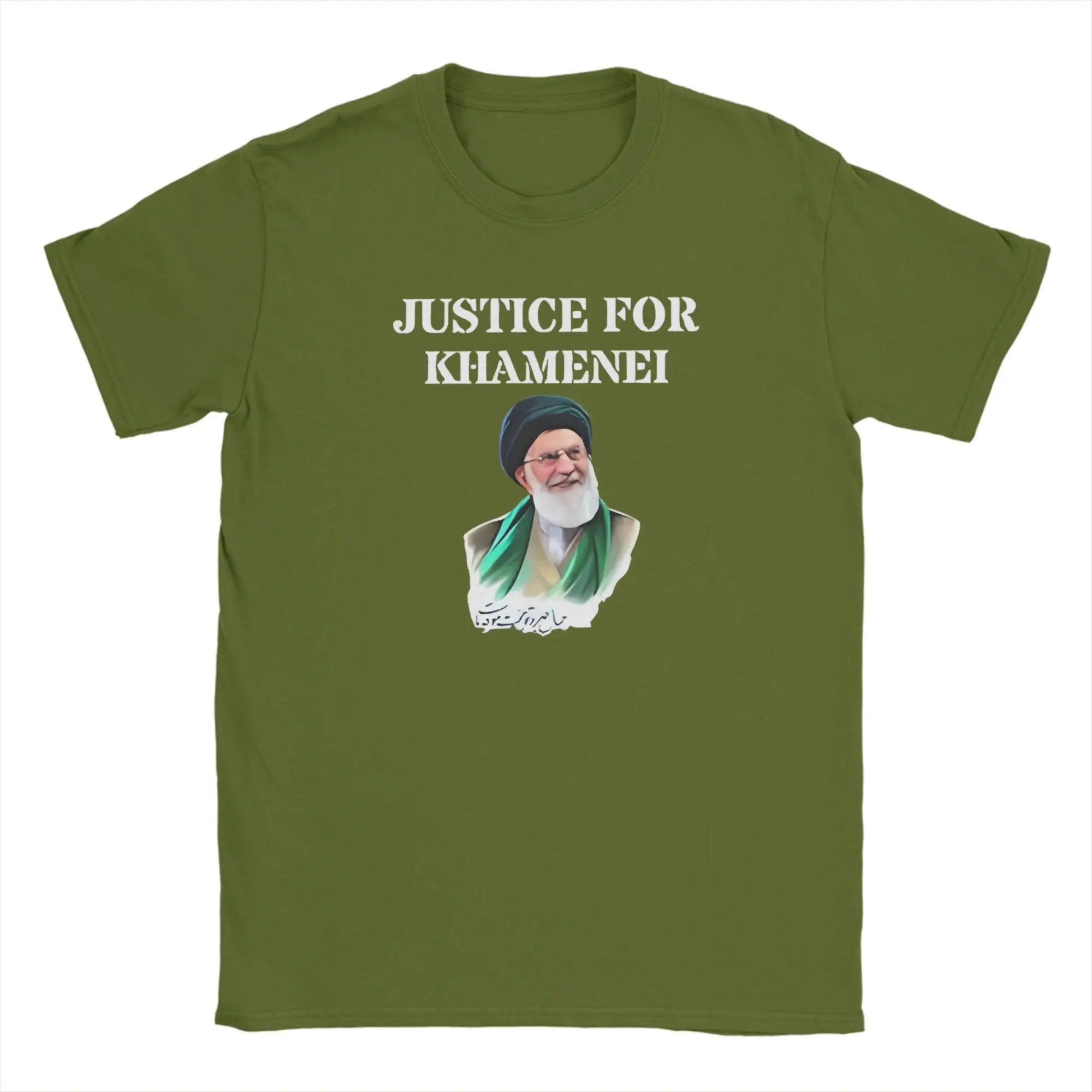 Ali Khamenei Pure Cotton T-Shirt For Men Summer  Aesthetic T-Shirts O Neck Fashion Tee Shirt Plus Size Hot Sale Clothing
