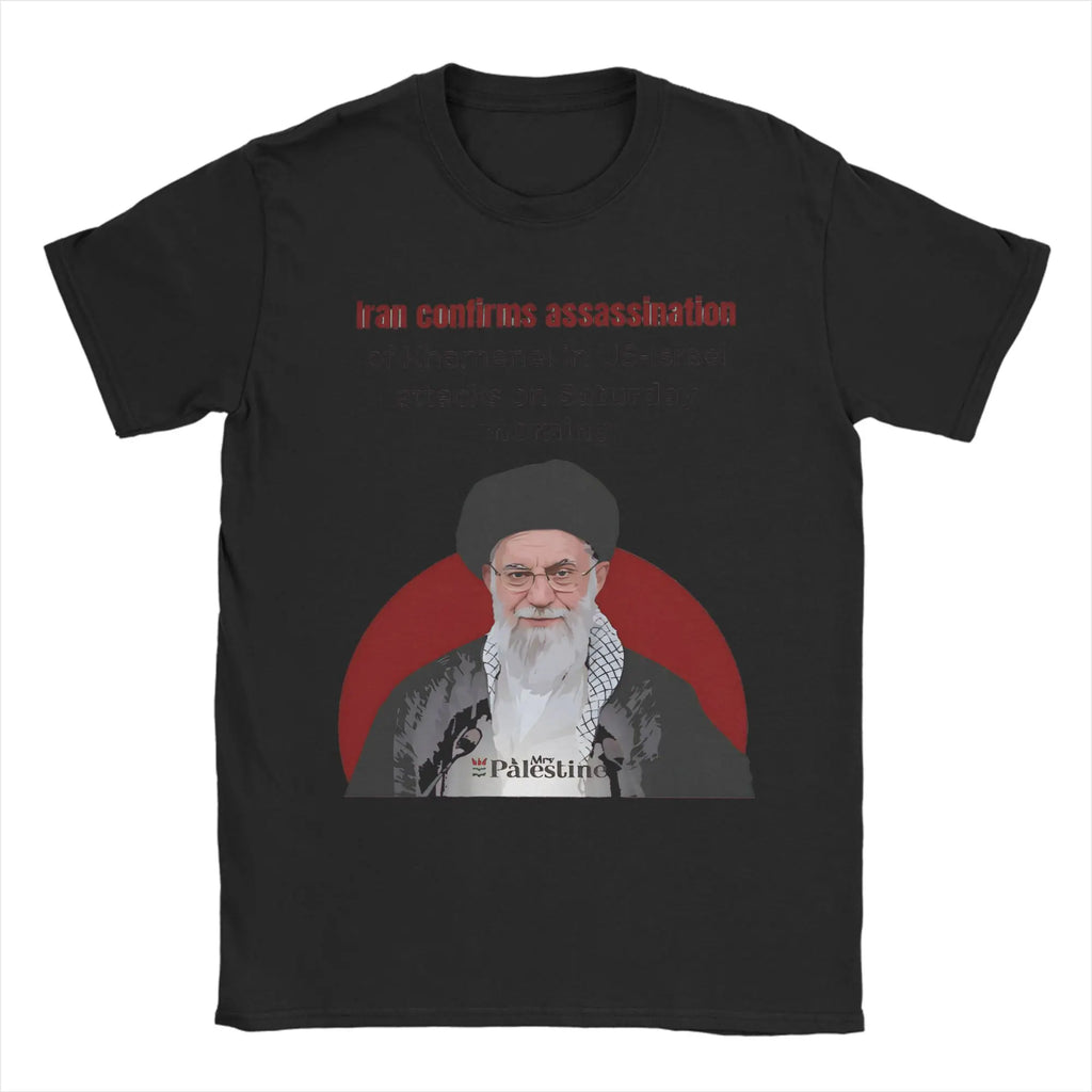 Graphic Printing We Love You Ayatollah RIP 1939-2026 IRAN Ali Khamenei T Shirt for Men's Clothing Women Summer Cotton T Shirt