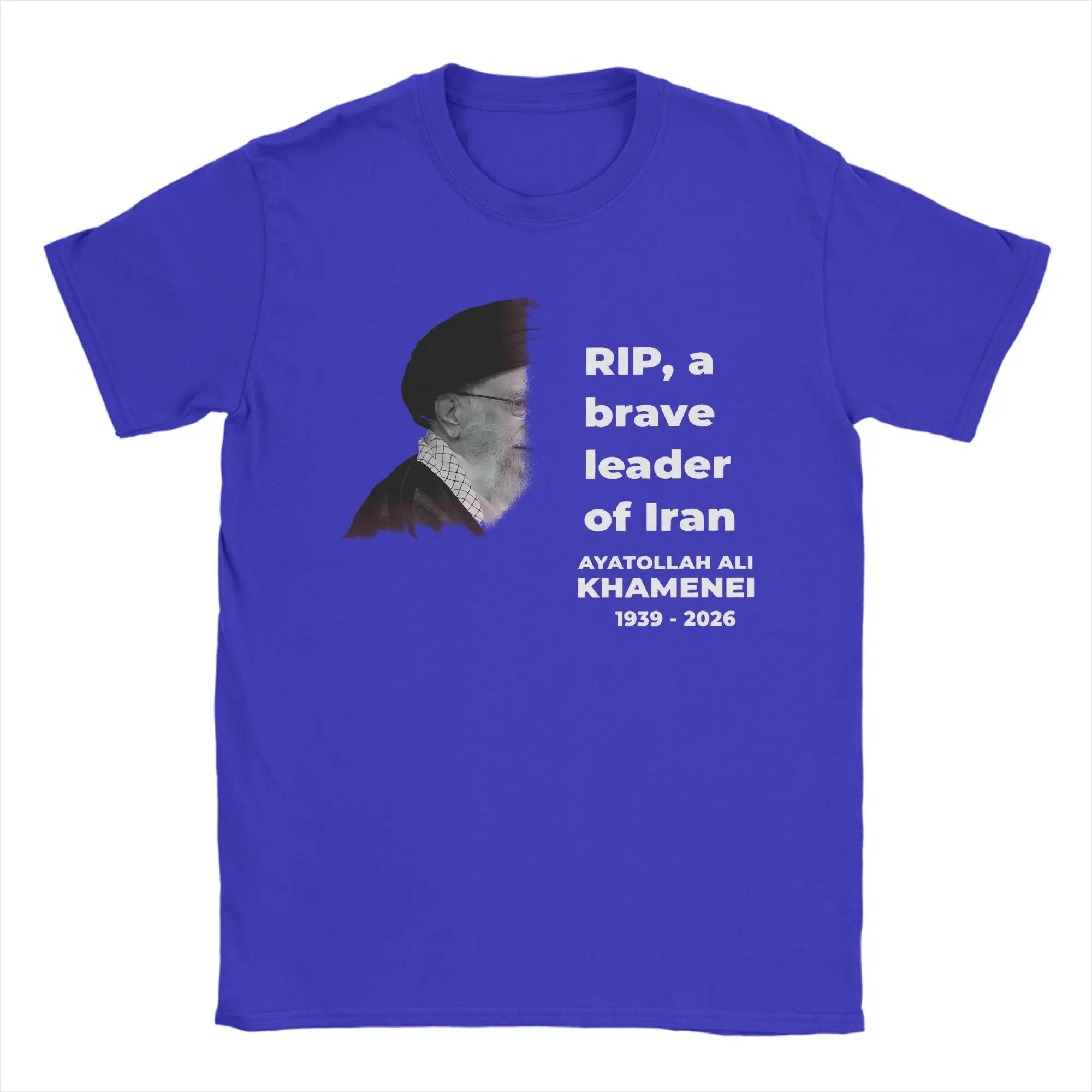 RIP Iran Ali Khamenei T-Shirt Summer Iranian Leader T-Shirts Pure Cotton Tee Shirt For Men's Short Sleeve Casual Top Tees