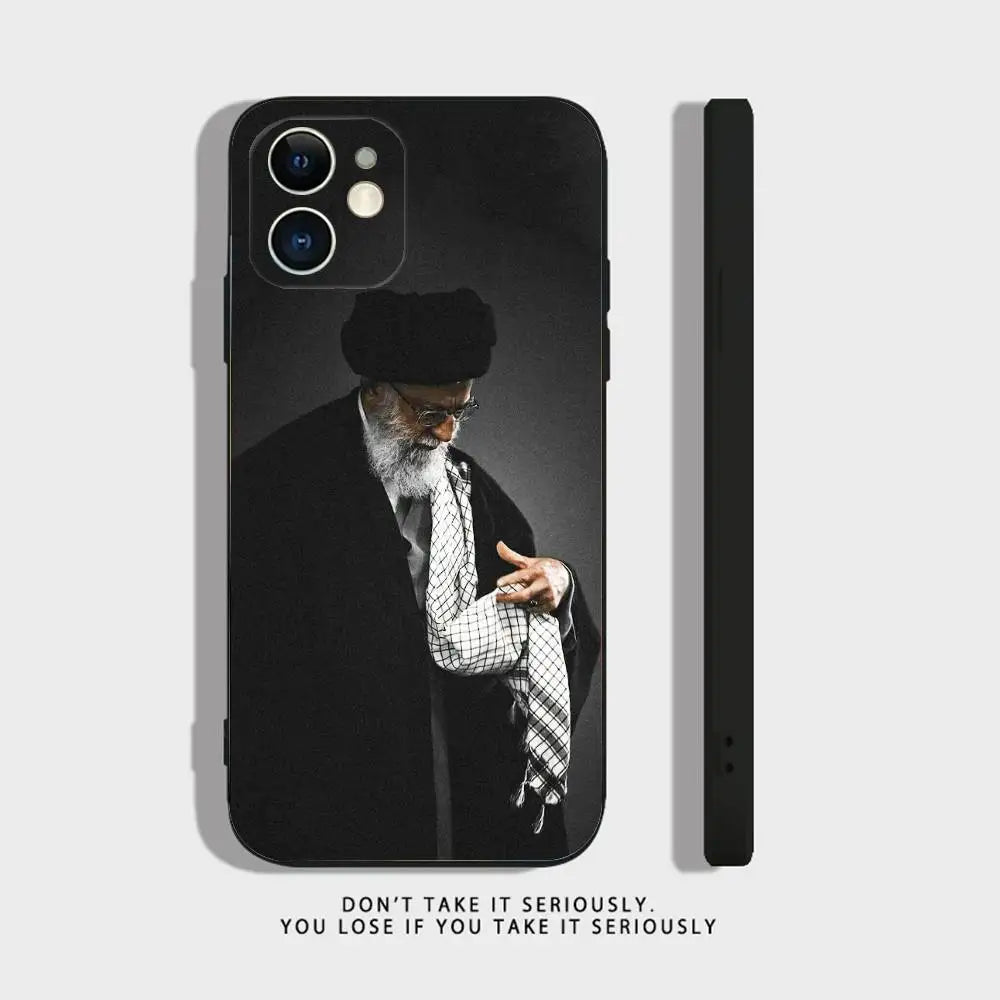 Peace Be Upon Him K-Khamenei I-Iran Phone Case For iPhone 17,16,15,14,13,12,11,X,XR,XS,Plus,Mini,Pro,Max black Shockproof Cover