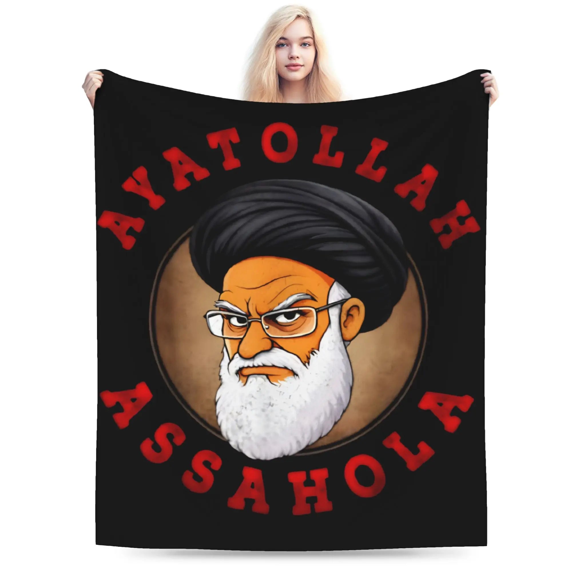 Ali Khamenei RIP A Brave Leader Of Iran 1939 2026 Warm Comfy Blanket For Chair Sofa Bed  Throw Blanket Winter Flannel Bedspread