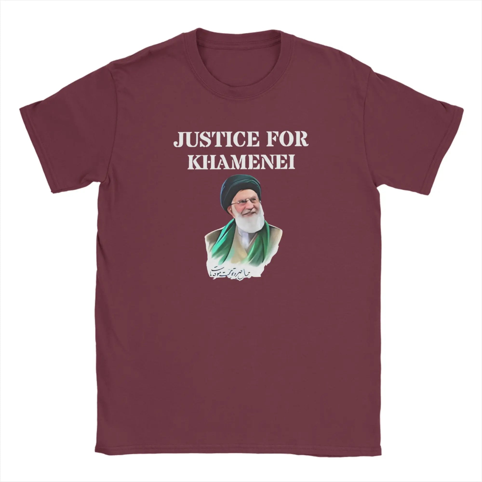 Ali Khamenei Pure Cotton T-Shirt For Men Summer  Aesthetic T-Shirts O Neck Fashion Tee Shirt Plus Size Hot Sale Clothing