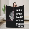 Soft Warm Blanket Ayatollah Sayyed Ali Khamenei Iranian Leader Throw Blanket  Flannel Bedspread For Couch Chair Sofa Bed Cover