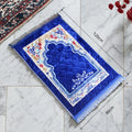Muslim Prayer Rug With Tassel Quilted Soft Large Floral Ramadan Prayer Padded Sajadah Islamic Prayer Mat Thick For Men And Women