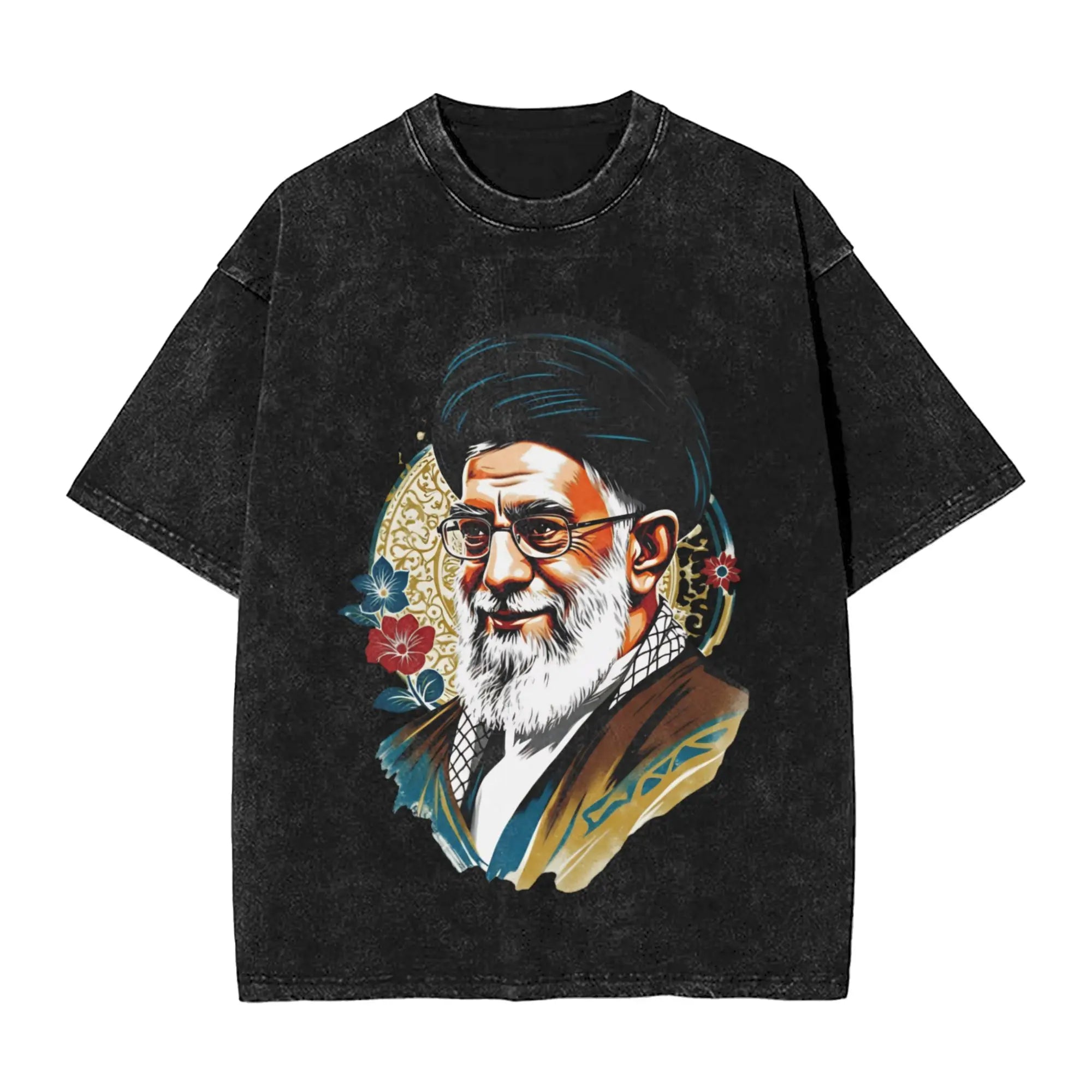 Ali Khamenei  T Shirt  Harajuku T Shirts Short Sleeve Vintage Tshirt Beach Cotton O-Neck Plus Size Top Tees
