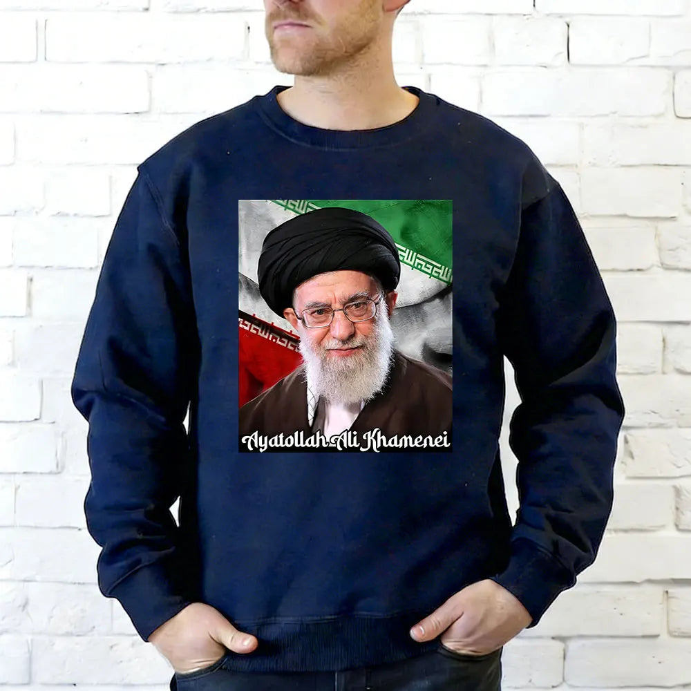 2026 Ayatollah Khomeini Baju Kaos Distro Man Hoodies Tokoh Iran Ali Khamenei TopsAyatollah Supreme Leader of Iran Sweatshirts