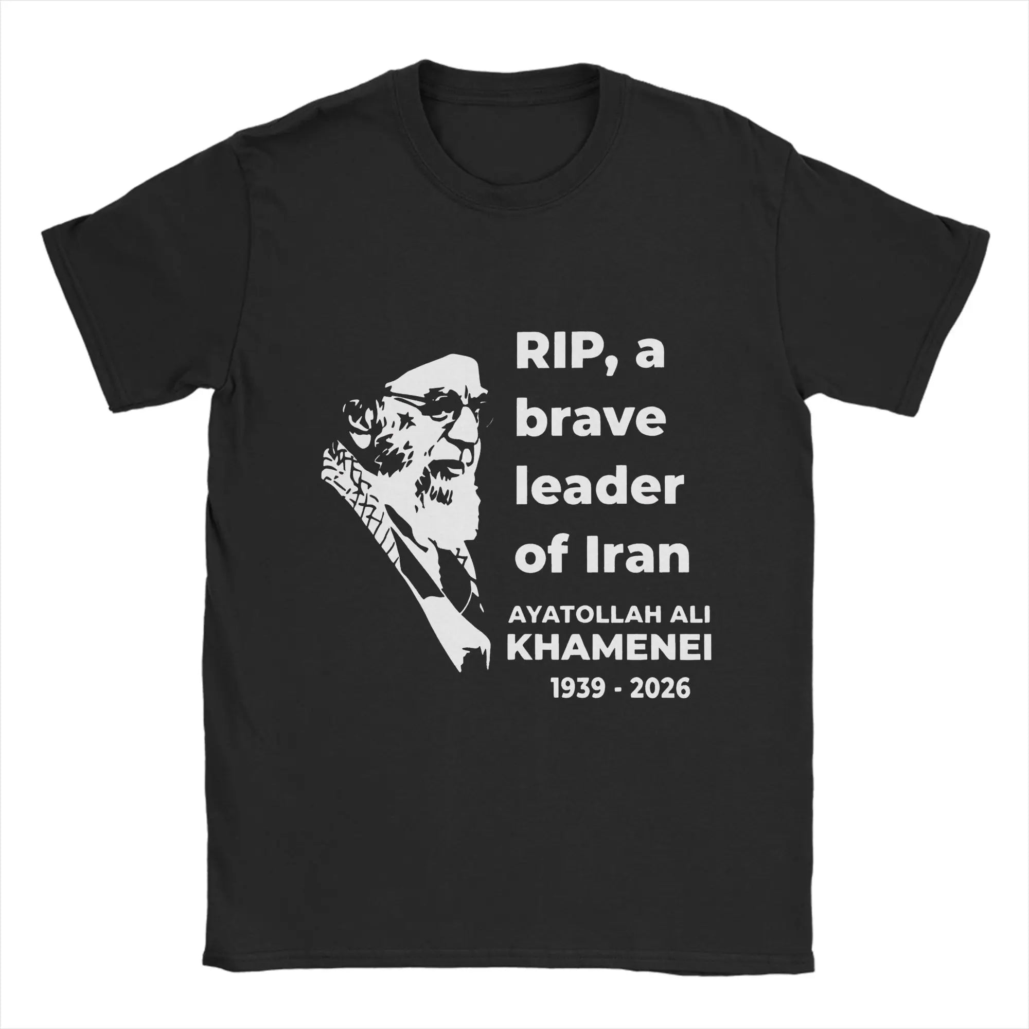 Ali Khamenei  Cotton T Shirt For Adult Summer  Street Style T-Shirts O Neck Hipster Tee Shirt Oversized Loose Tops