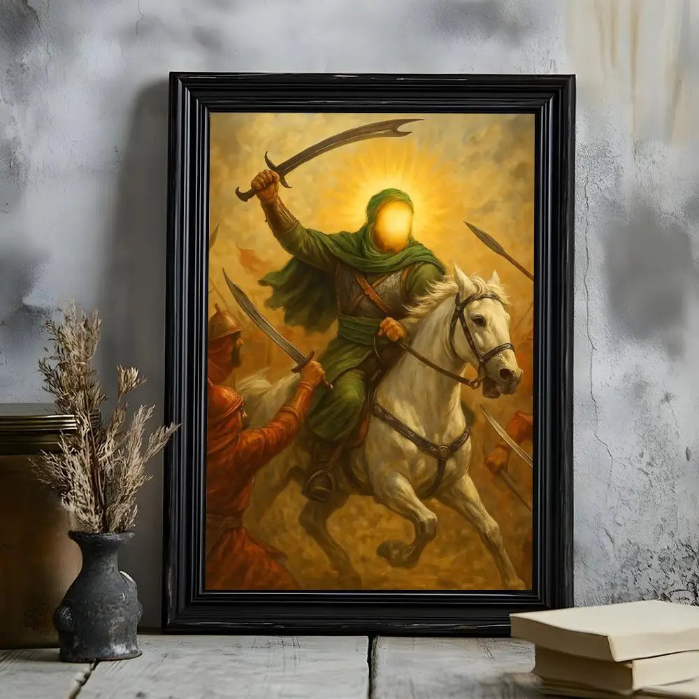 Imam Hussain Ali art anime Poster HD Versatile Waterproof Wall Art Self-Adhesive
