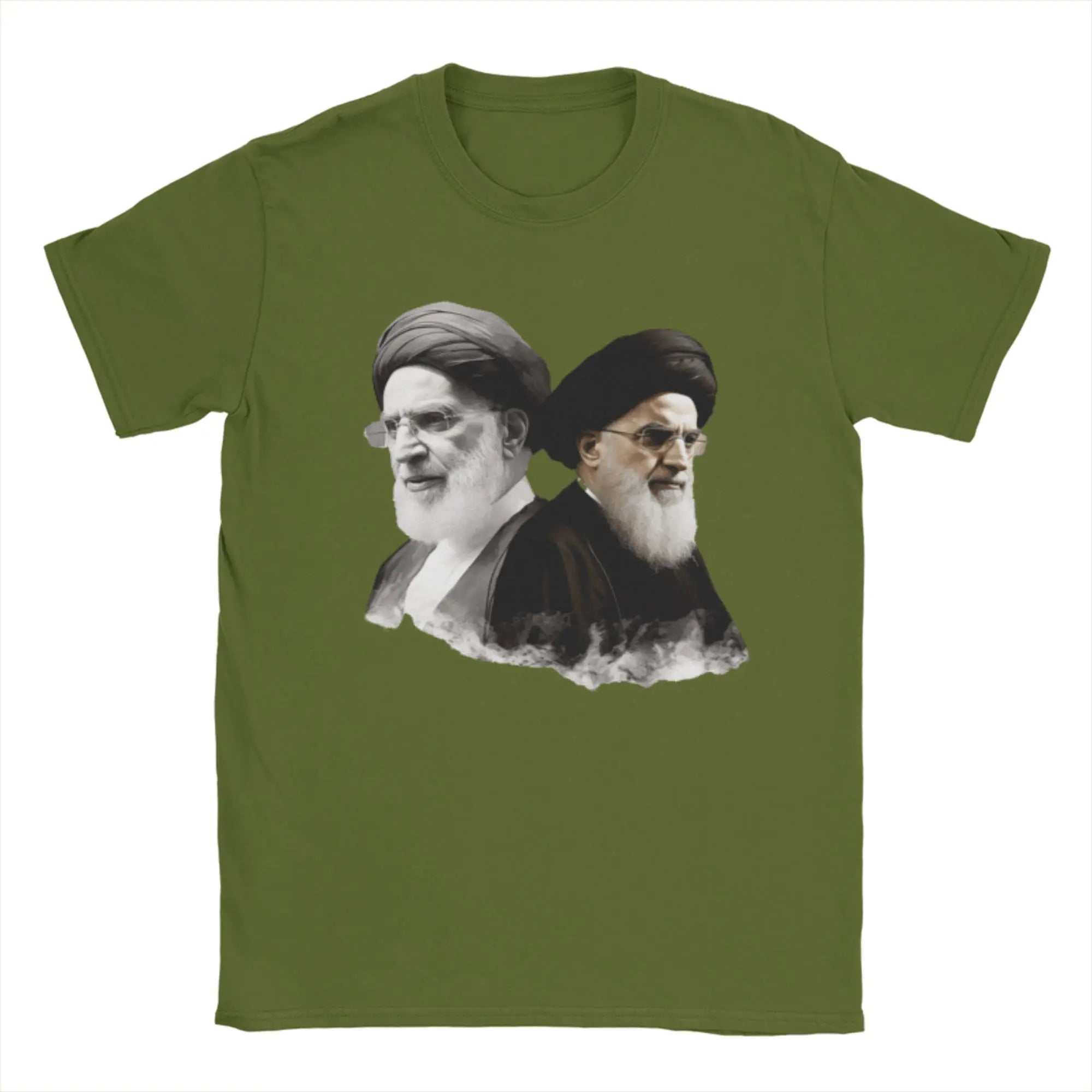 S-Seyyed Ali K-Khamenei Cotton T-Shirt For Men Summer  Vintage T Shirts Breathable Fashion Tees Oversized Print Tops