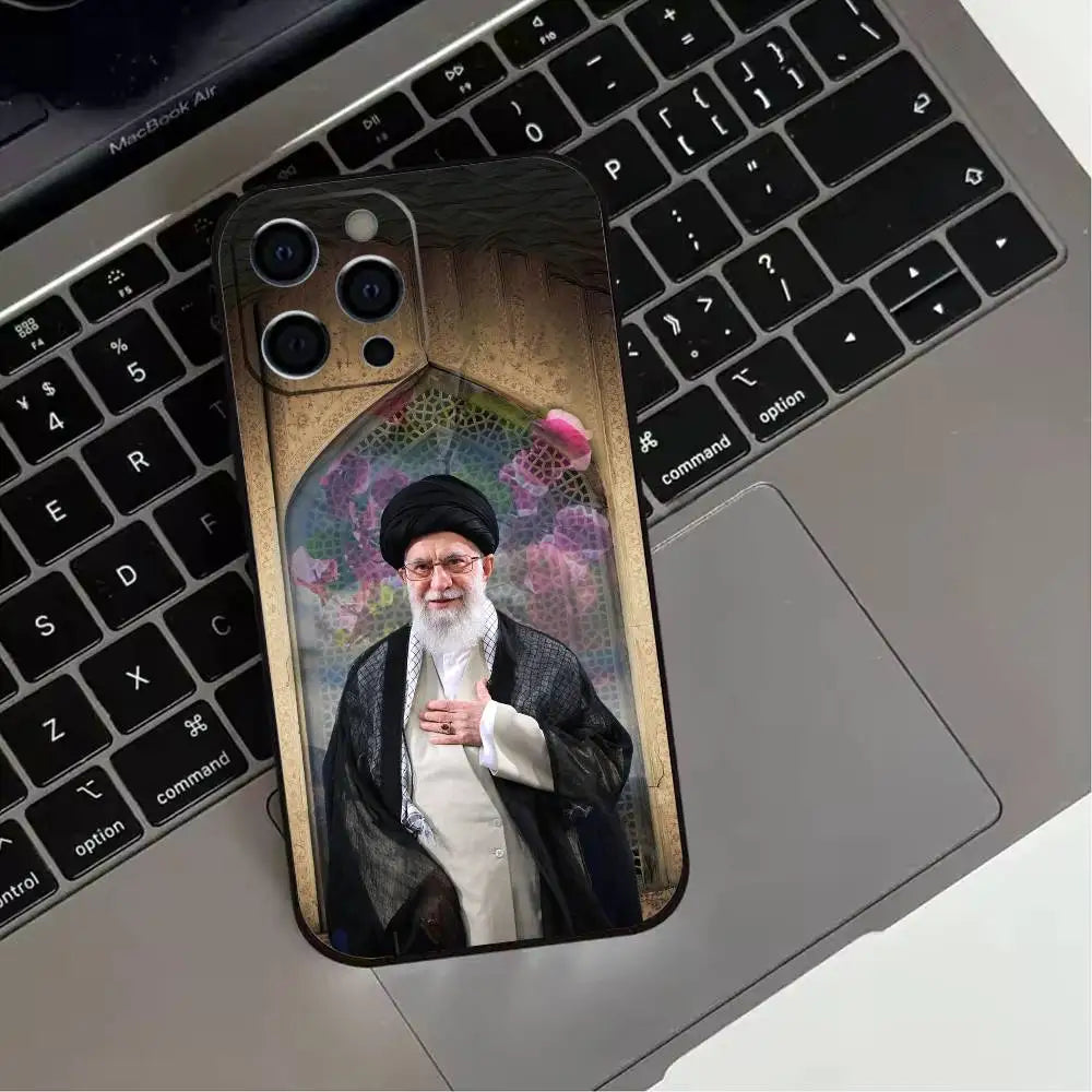 Ali Khamenei  Phone Case For iPhone 17,16,15,14,13,12,11 Plus,Pro Max,XS,Soft Silicone Black Cover