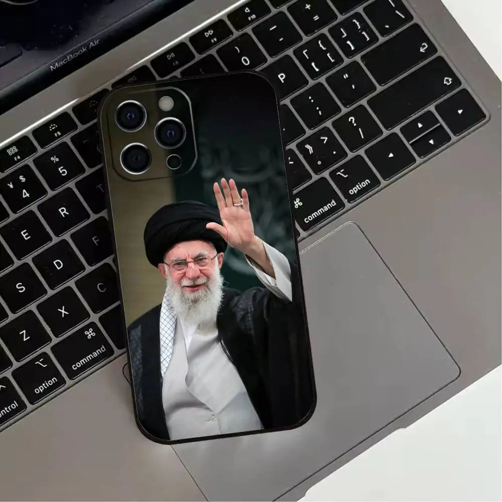 Ali Khamenei  Phone Case For iPhone 17,16,15,14,13,12,11 Plus,Pro Max,XS,Soft Silicone Black Cover