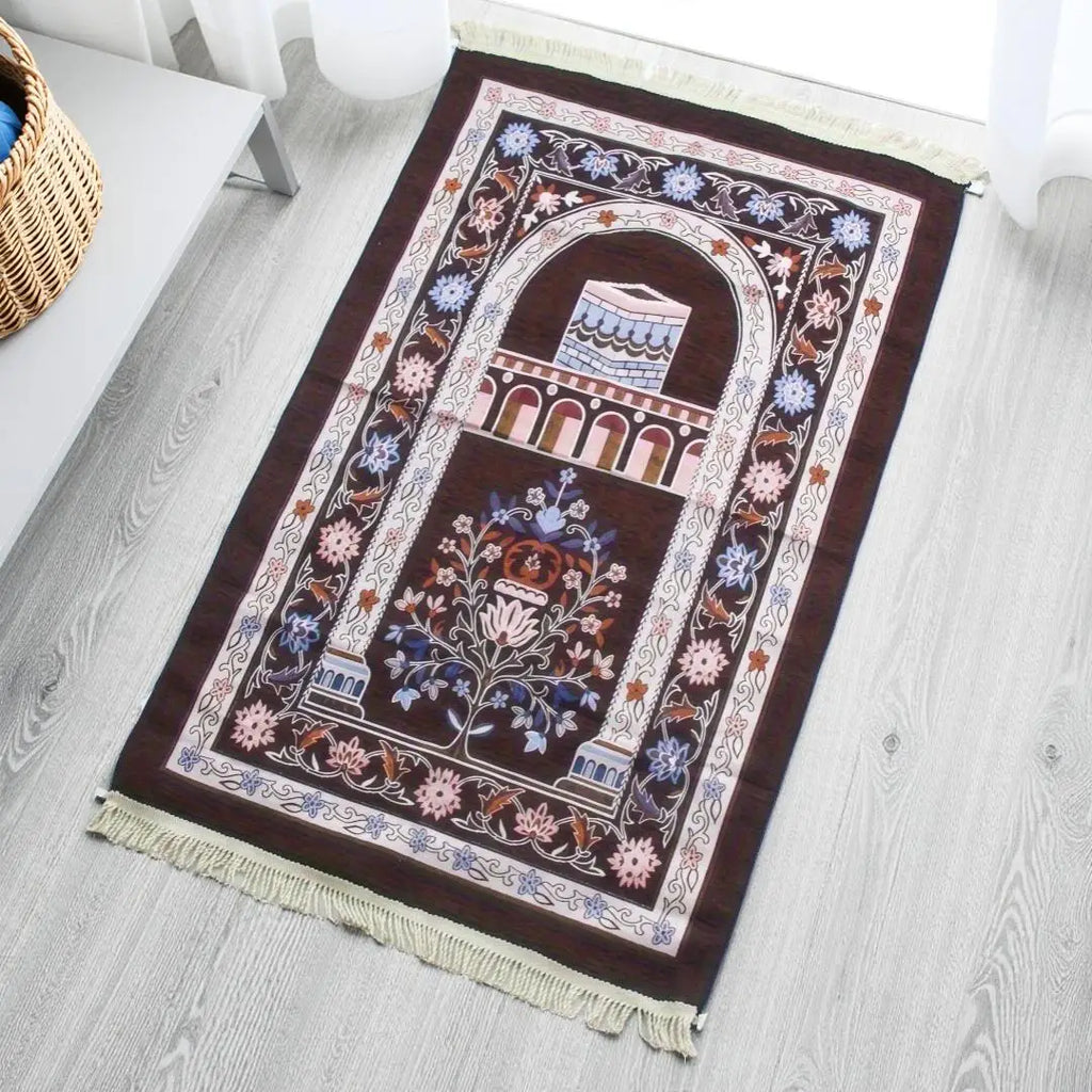 Praying Carpet Fabric Muslim Prayer Rug Muslim Prayer Mat Padded Soft Portable Prayer Mat for Church Hall