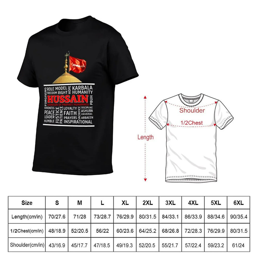 Labbaik Ya Hussain a Labbaik Ya Hussain a Labbaik Ya Hussain (1) T-Shirt t shirt for man 100 percent cotton T-Shirt