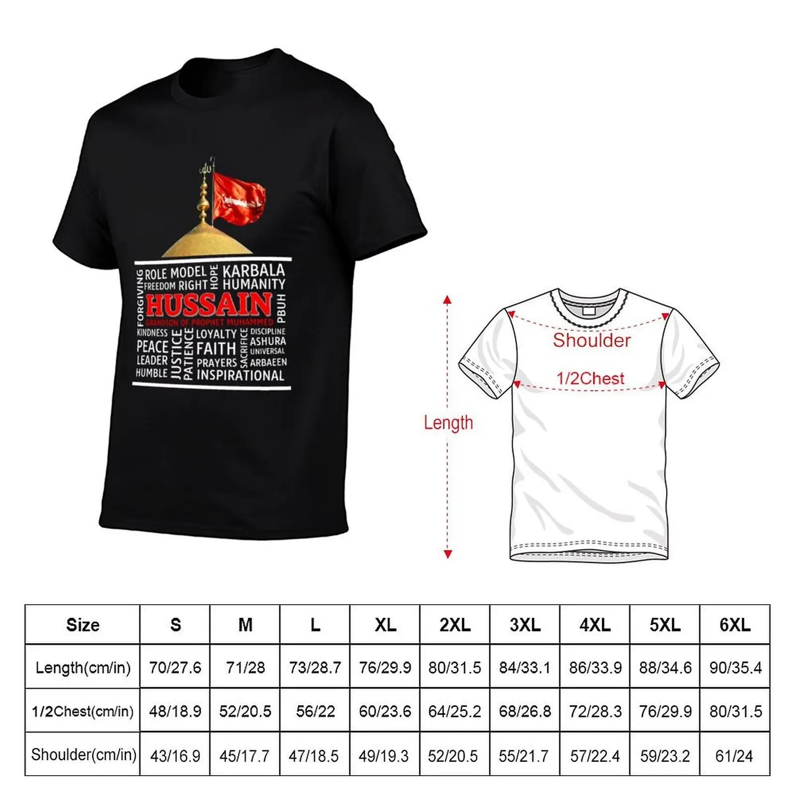 Labbaik Ya Hussain a Labbaik Ya Hussain a Labbaik Ya Hussain (1) T-Shirt t shirt for man 100 percent cotton T-Shirt