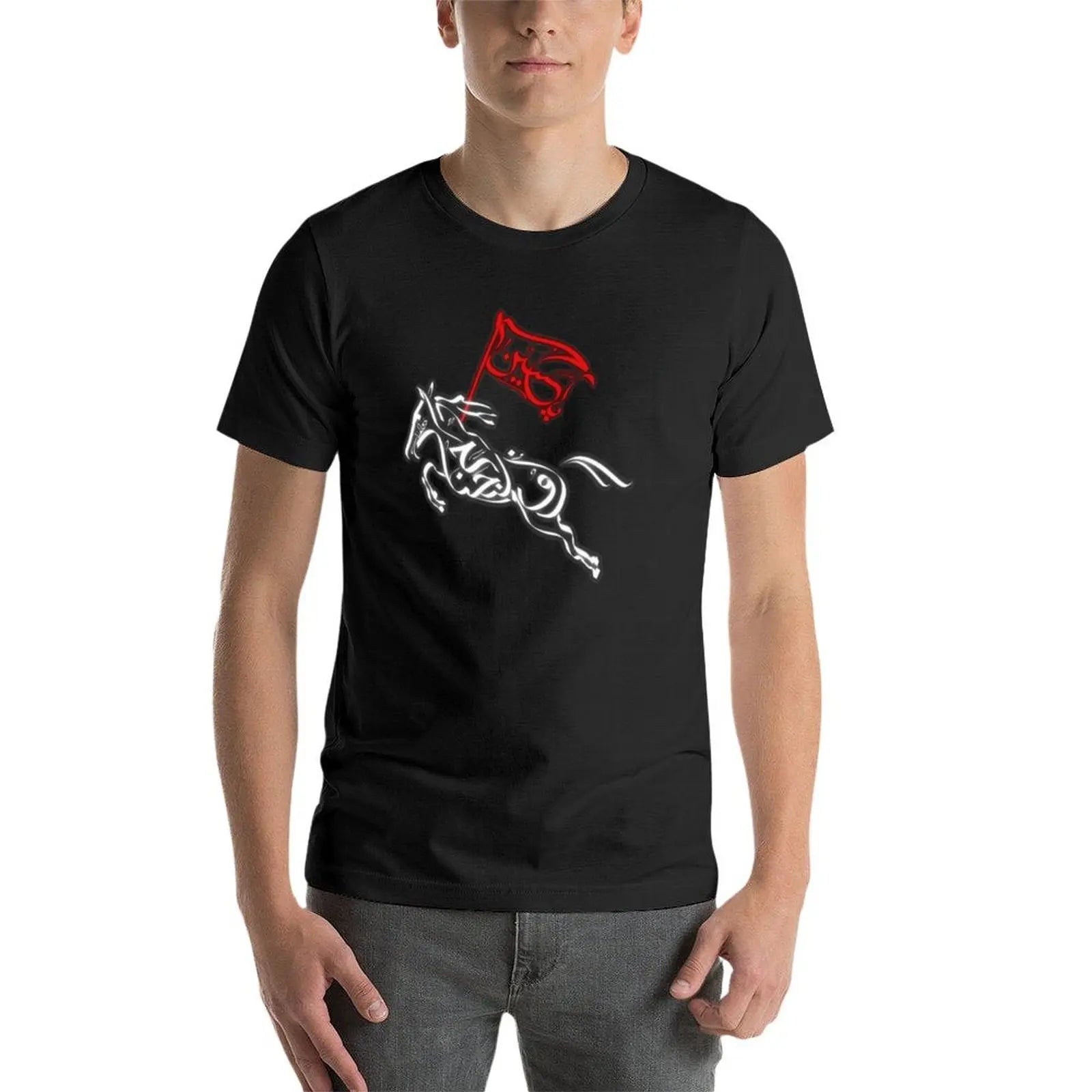 Labaik ya hussain T-Shirt summer tops boys whites quick-drying tees mens white t shirts