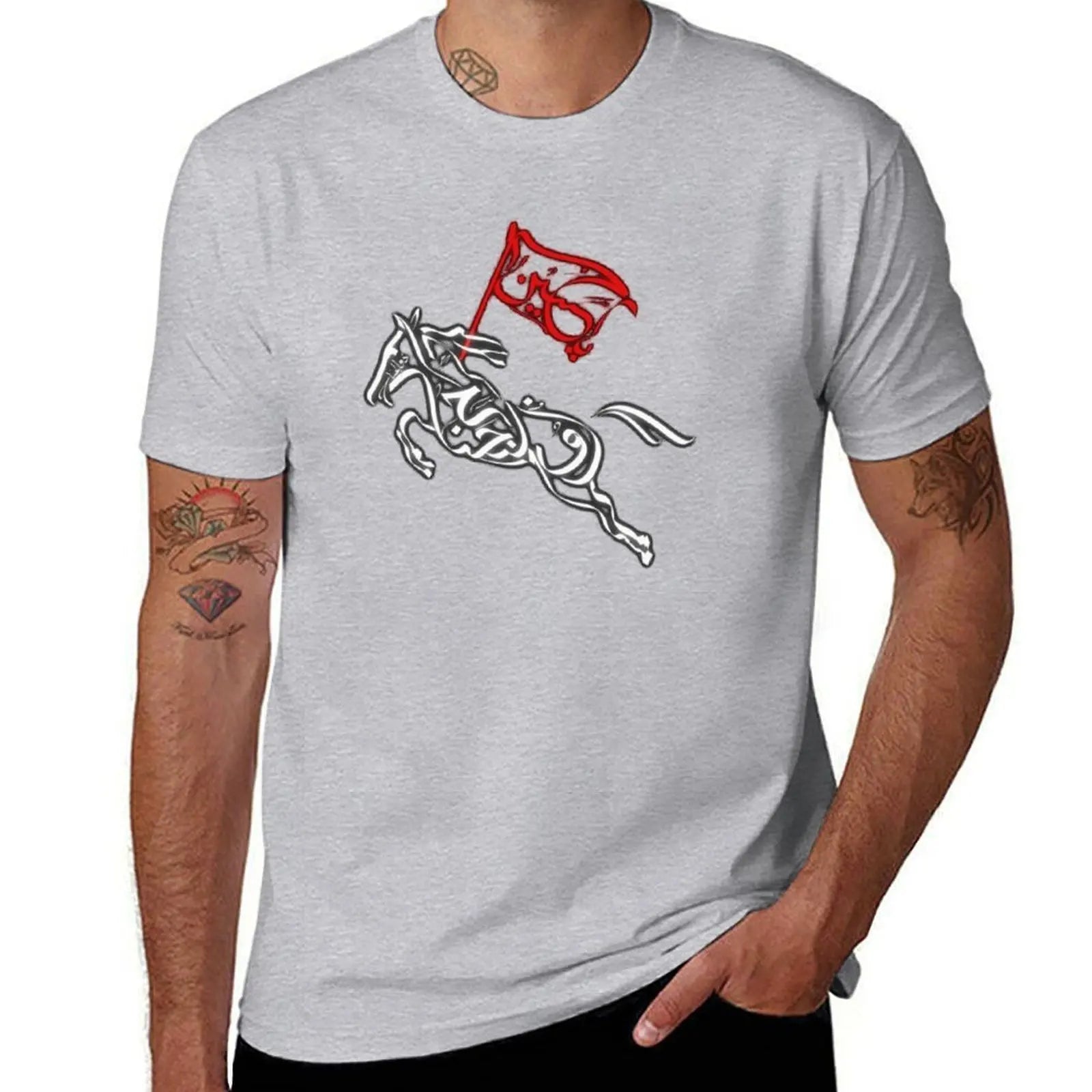 Labaik ya hussain T-Shirt summer tops boys whites quick-drying tees mens white t shirts