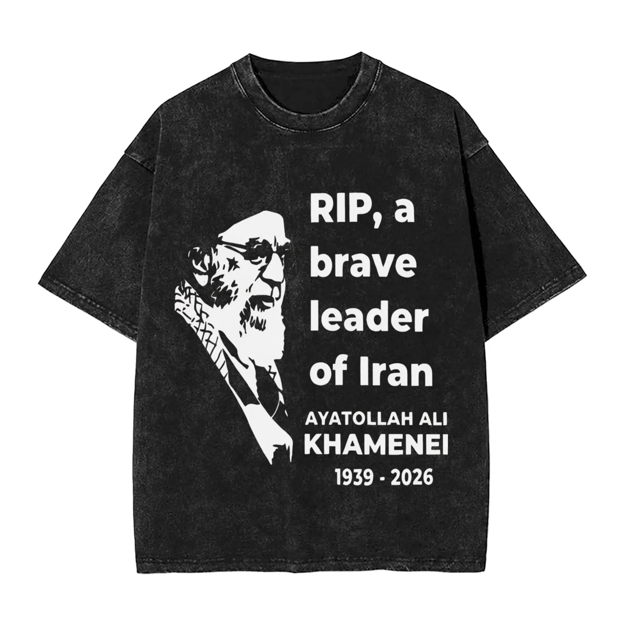 Ali Khamenei  T Shirt  Harajuku T Shirts Short Sleeve Vintage Tshirt Beach Cotton O-Neck Plus Size Top Tees