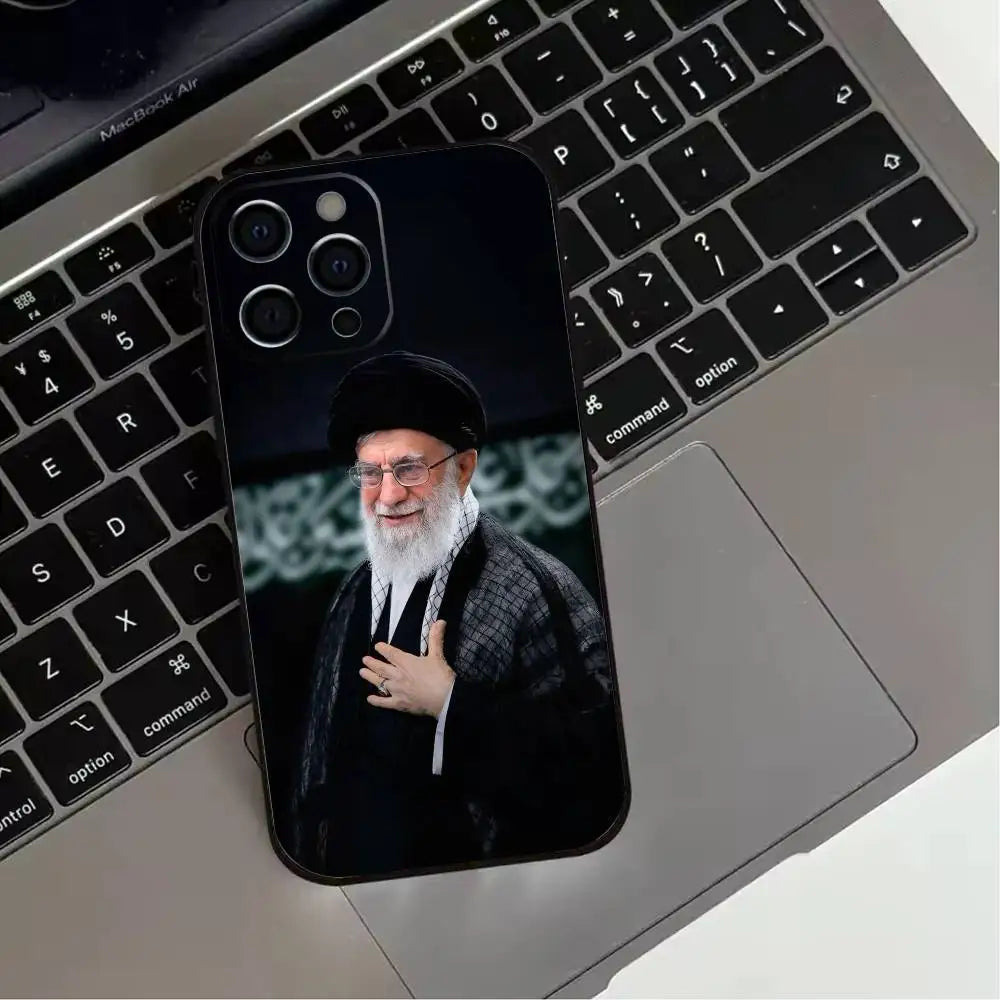 Ali Khamenei  Phone Case For iPhone 17,16,15,14,13,12,11 Plus,Pro Max,XS,Soft Silicone Black Cover