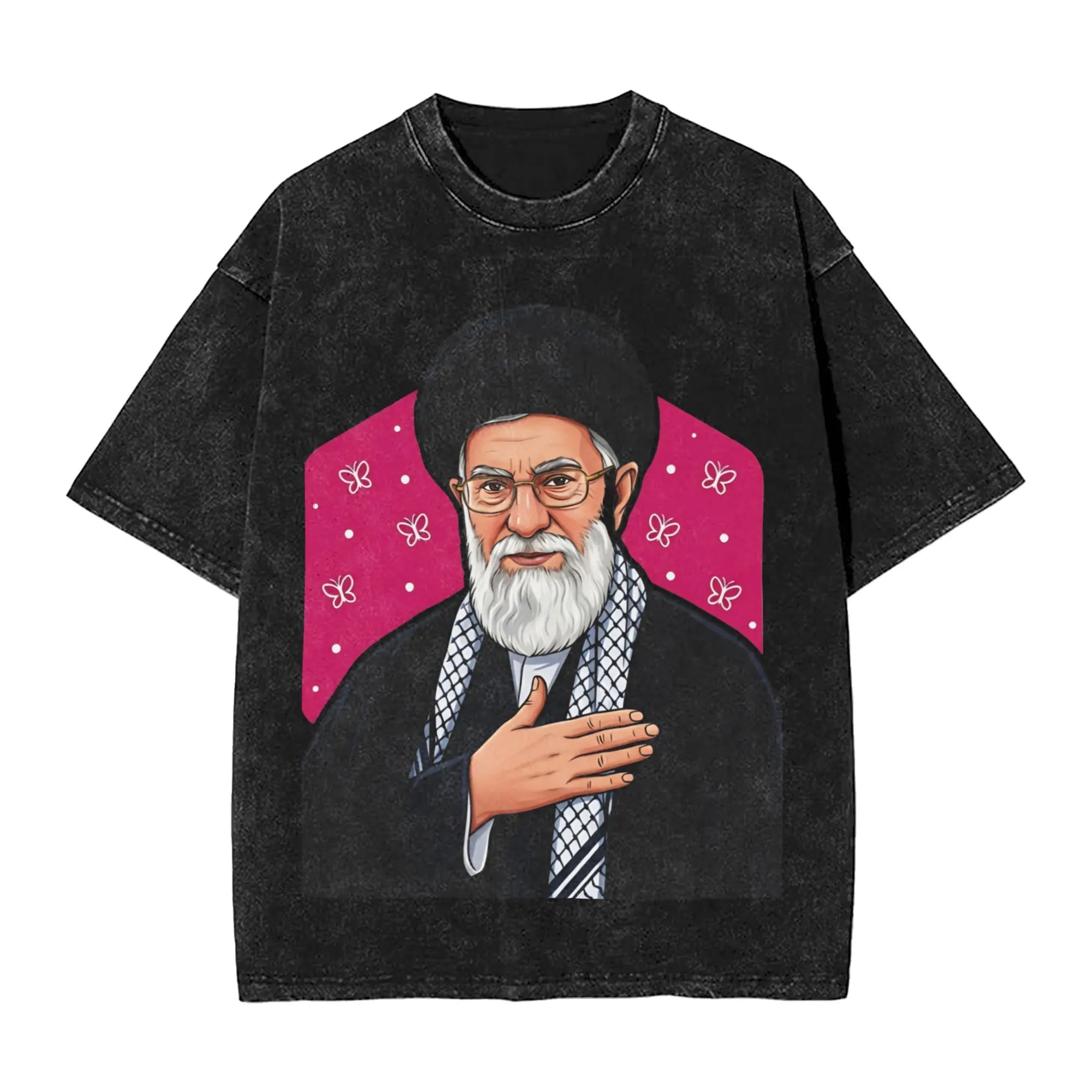 Ali Khamenei  T Shirt  Harajuku T Shirts Short Sleeve Vintage Tshirt Beach Cotton O-Neck Plus Size Top Tees