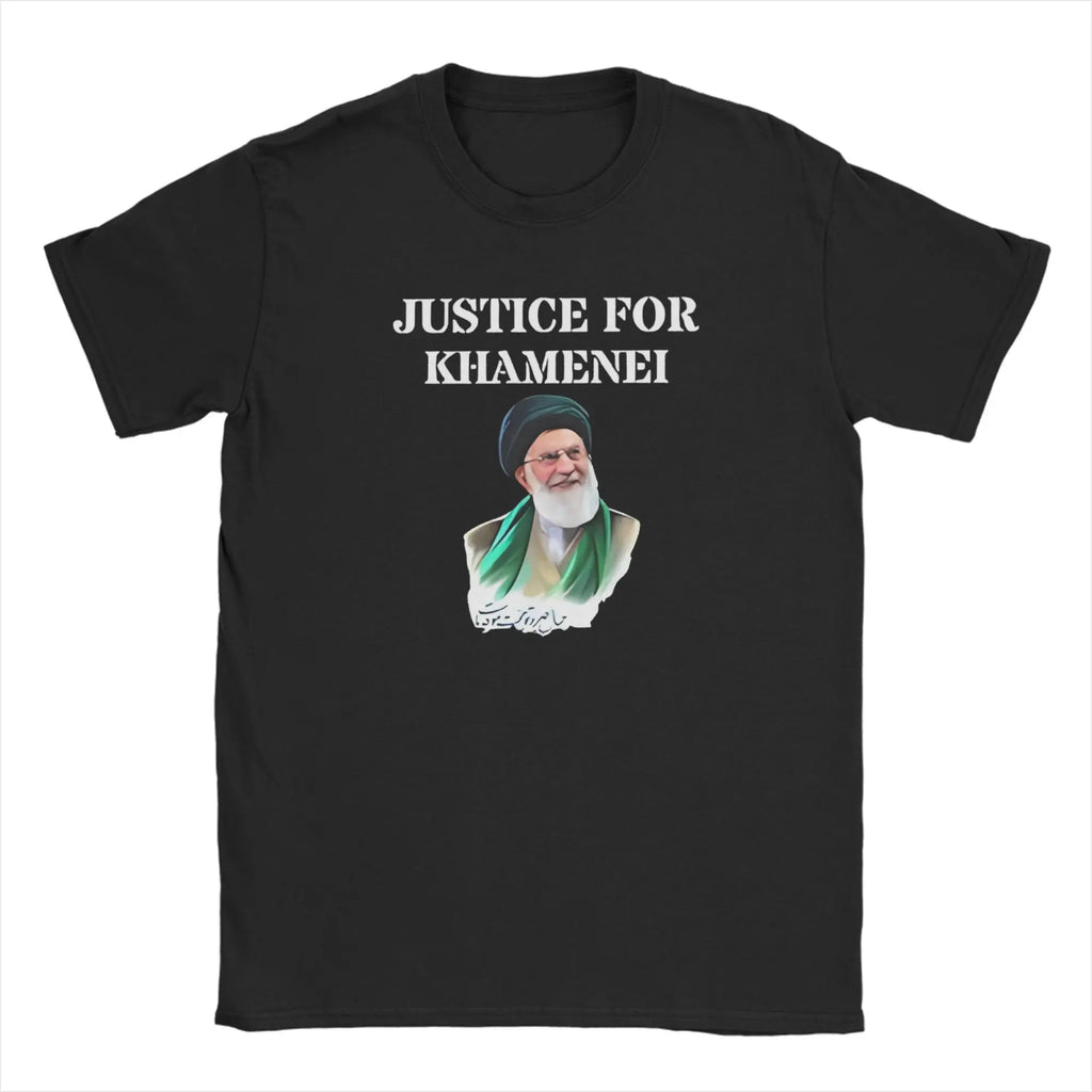 Ali Khamenei Pure Cotton T-Shirt For Men Summer  Aesthetic T-Shirts O Neck Fashion Tee Shirt Plus Size Hot Sale Clothing