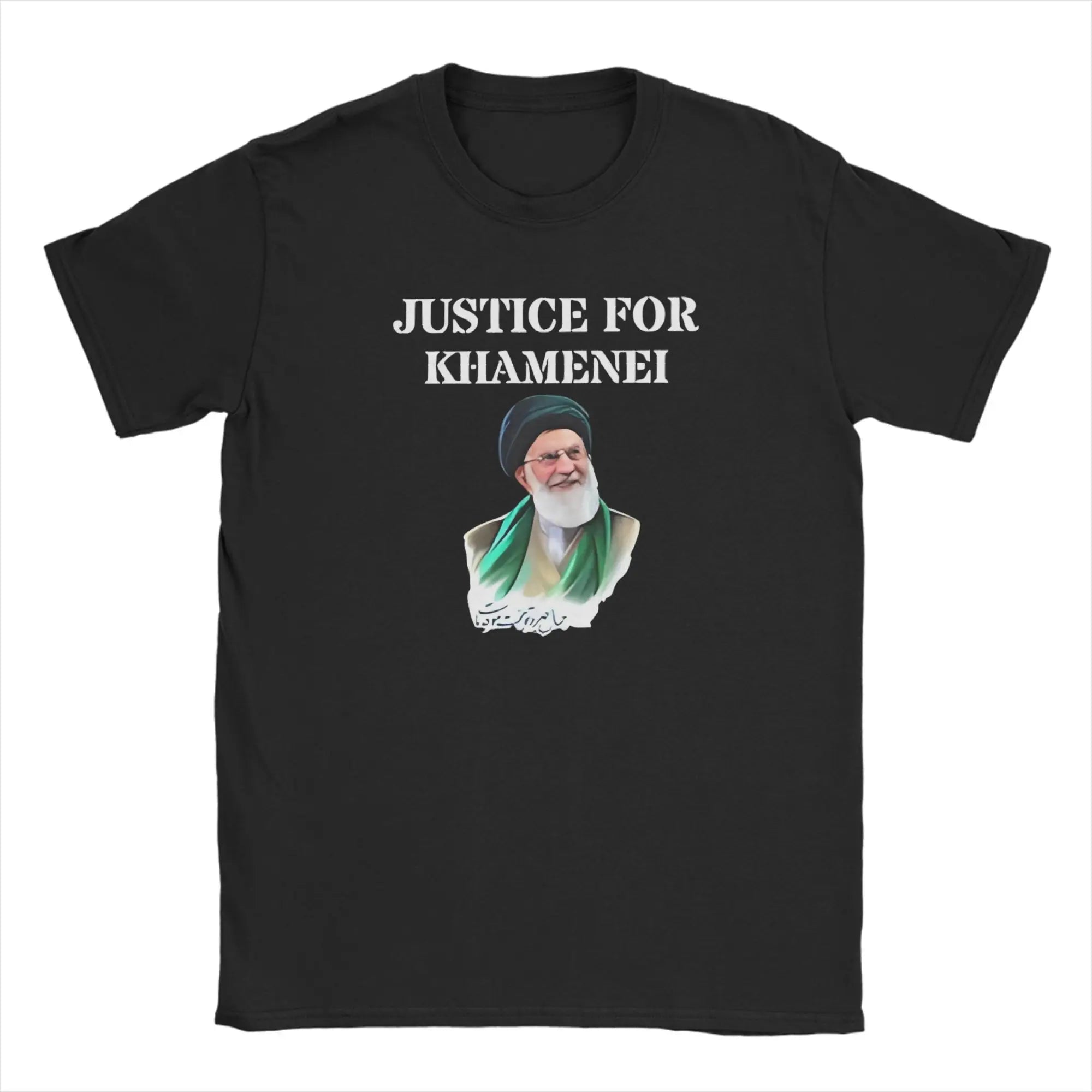Ali Khamenei Pure Cotton T-Shirt For Men Summer  Aesthetic T-Shirts O Neck Fashion Tee Shirt Plus Size Hot Sale Clothing