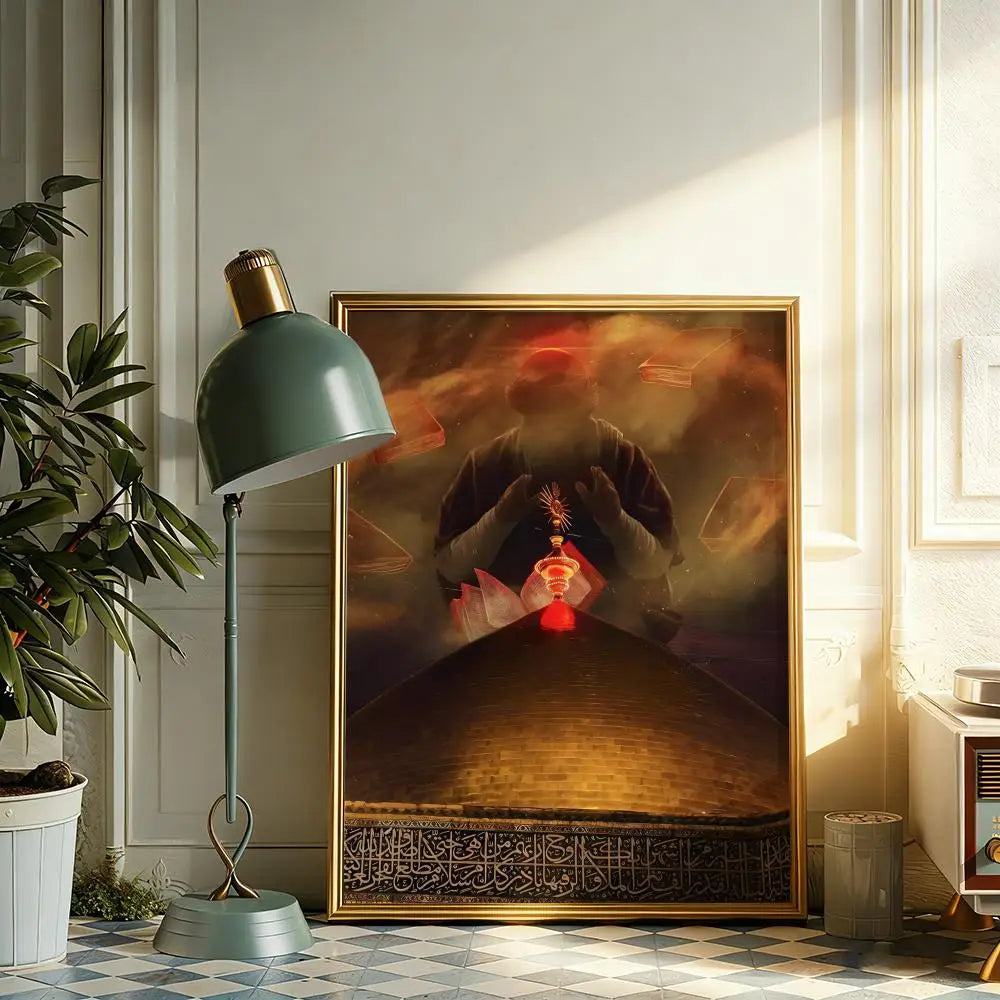 Imam Hussain Ali Painting Calligraphy Canvas Poster Wall Art Print Home Decor