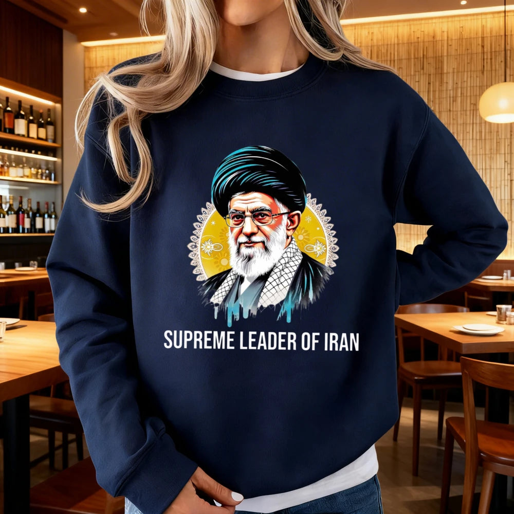 Ali Khamenei Supreme Leader of Iran Womenpullover Iranian Heritage Solidarity Winter Long-sleeved Sweater No War with Iran Tees