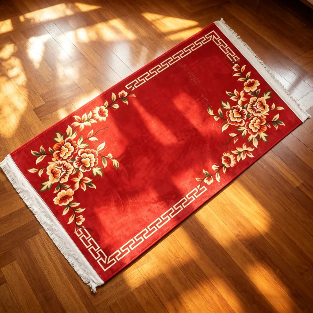Prayer Rug Muslim Retro Mat Islamic Thick Large for Men Women for Eid Travel Soft Luxury and Great  for Knees and Forehead