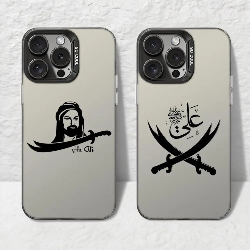 Islamic Hz A-Ali Phone Case For iPhone 17 16 15 14 13 12 11 Pro Max Air multicolor Matte Laser Metallic Aurora Funda