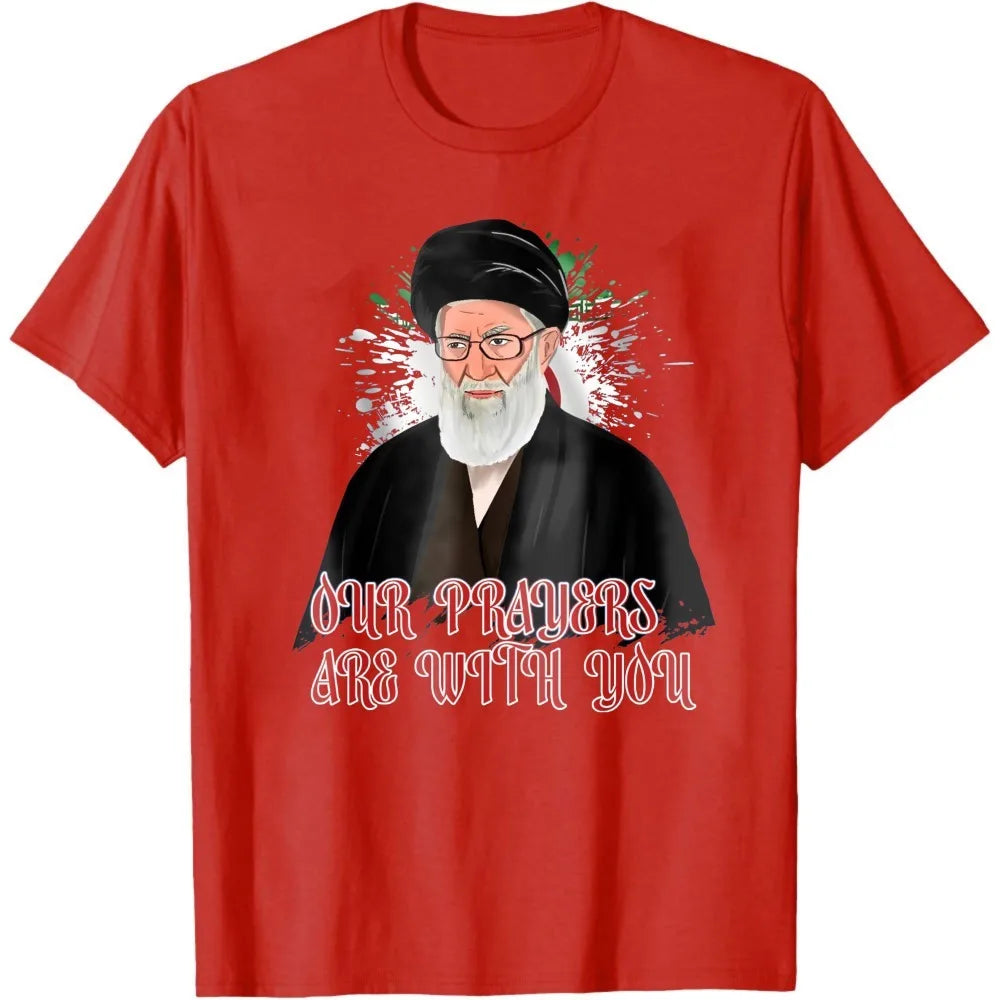 Ali Khamenei T-Shirt Iranian Heritage Solidarity Jumper Peace Memorial Top Men Clothes Pattern Printed Tops Summer Shirt