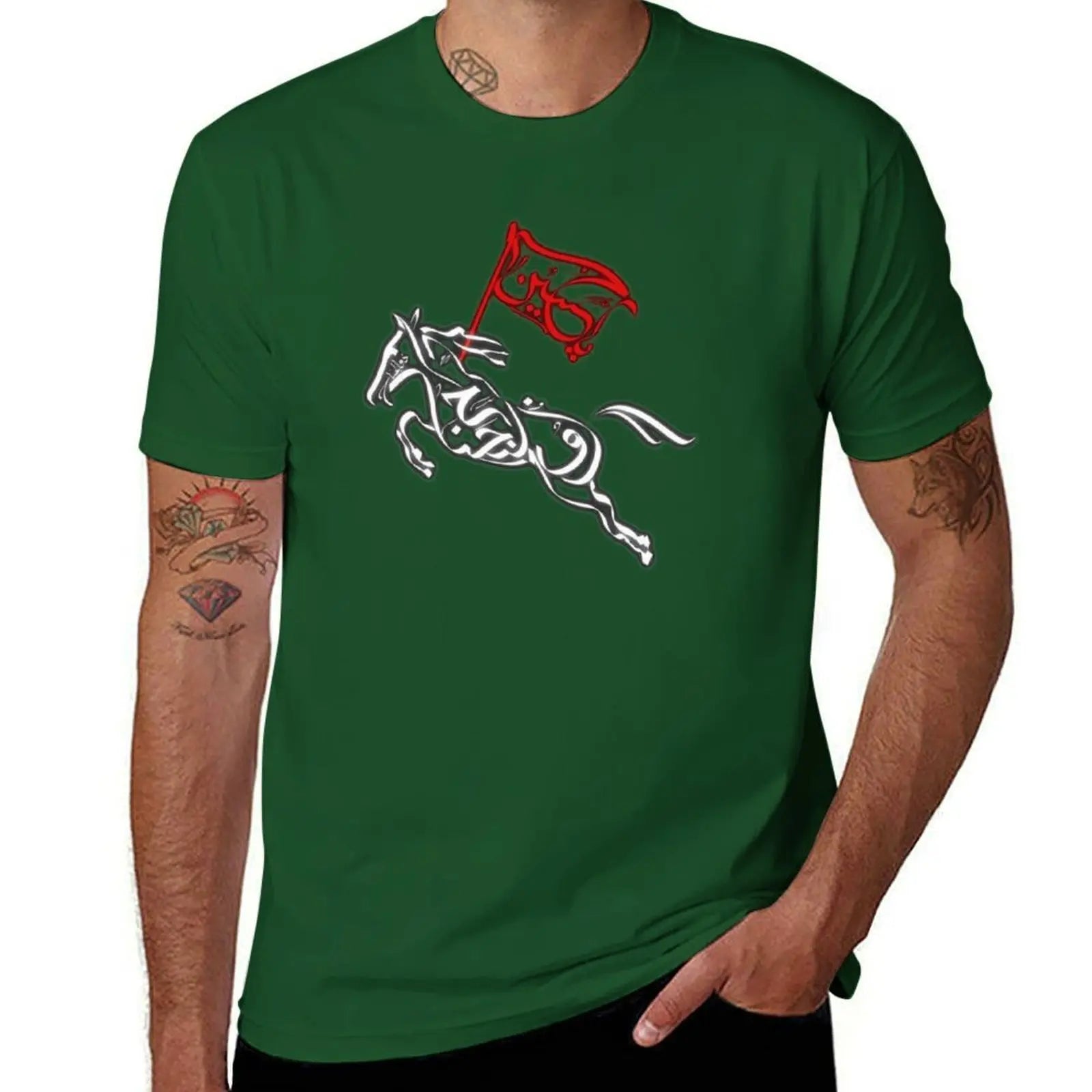 Labaik ya hussain T-Shirt summer tops boys whites quick-drying tees mens white t shirts