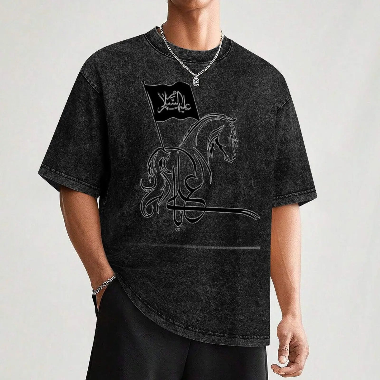 Labaik ya hussain T-Shirt Relaxed Casual Short Sleeve Tee
