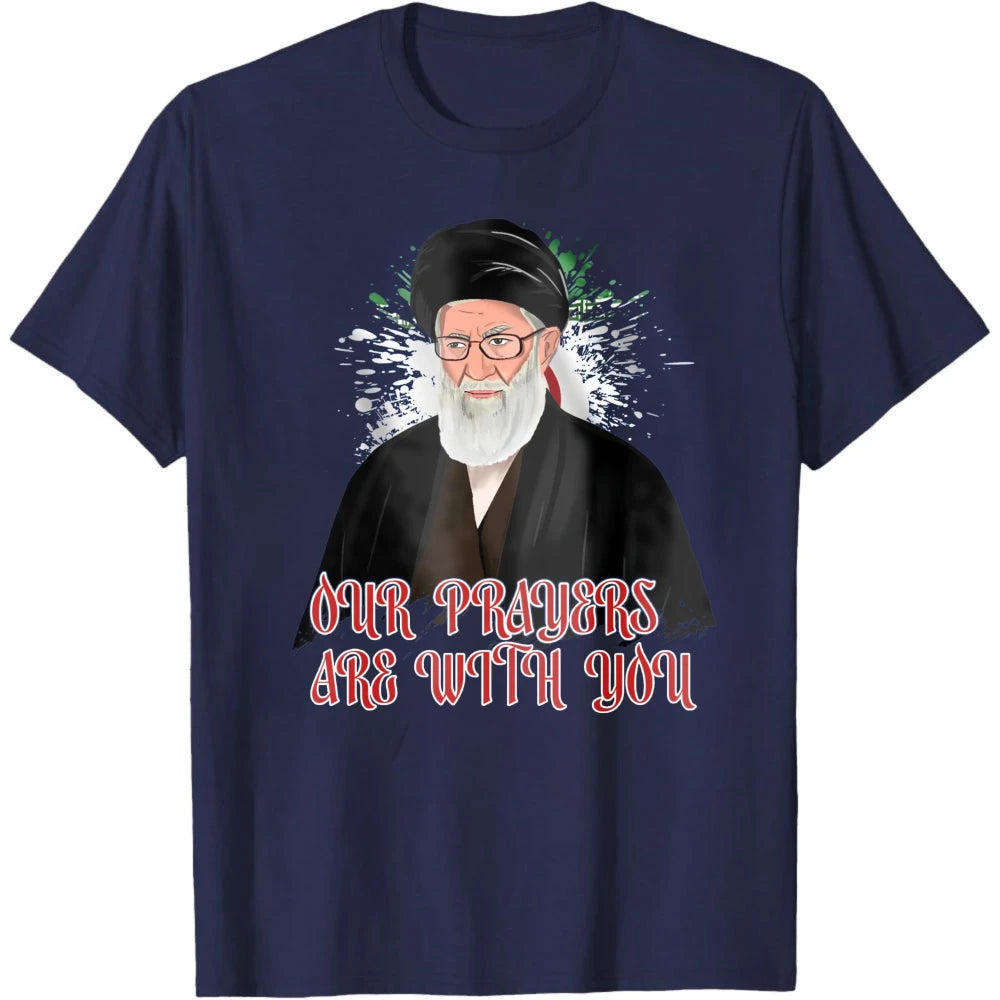 Ali Khamenei T-Shirt Iranian Heritage Solidarity Jumper Peace Memorial Top Men Clothes Pattern Printed Tops Summer Shirt
